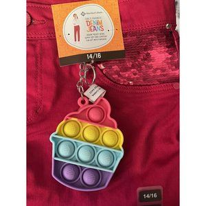 Members Mark Rose Denim Jeans Girls 14/16 With‎ A Pop it